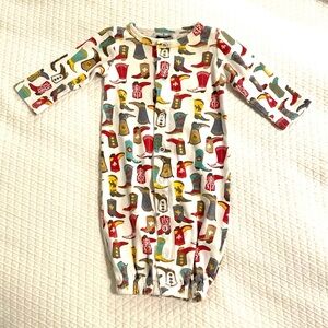 Cowboy boot convertible gown sz 0-3mo